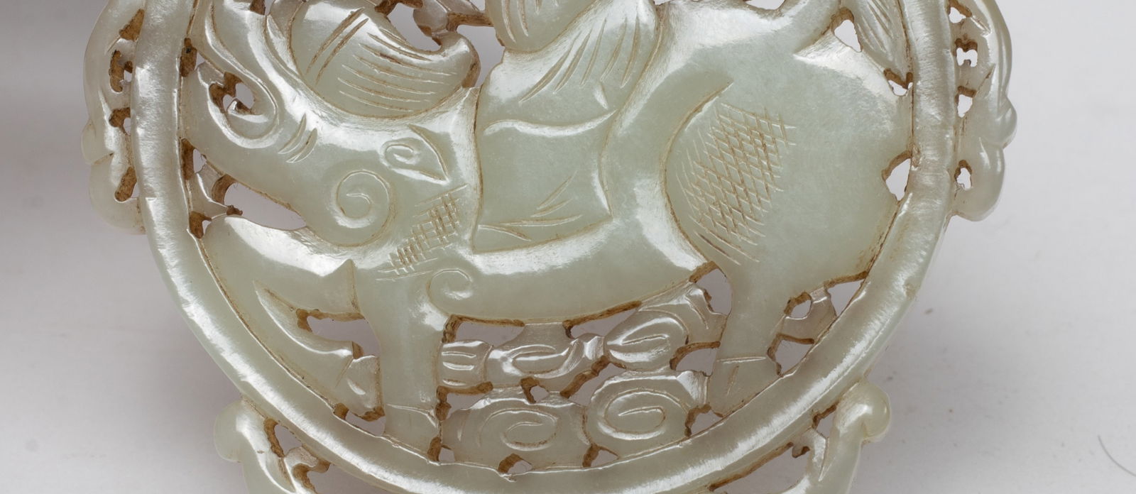 Chinese Export Jade Carved Plaque - 5