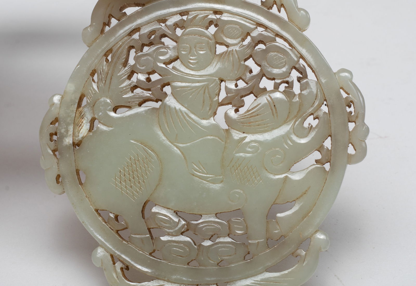 Chinese Export Jade Carved Plaque - 8