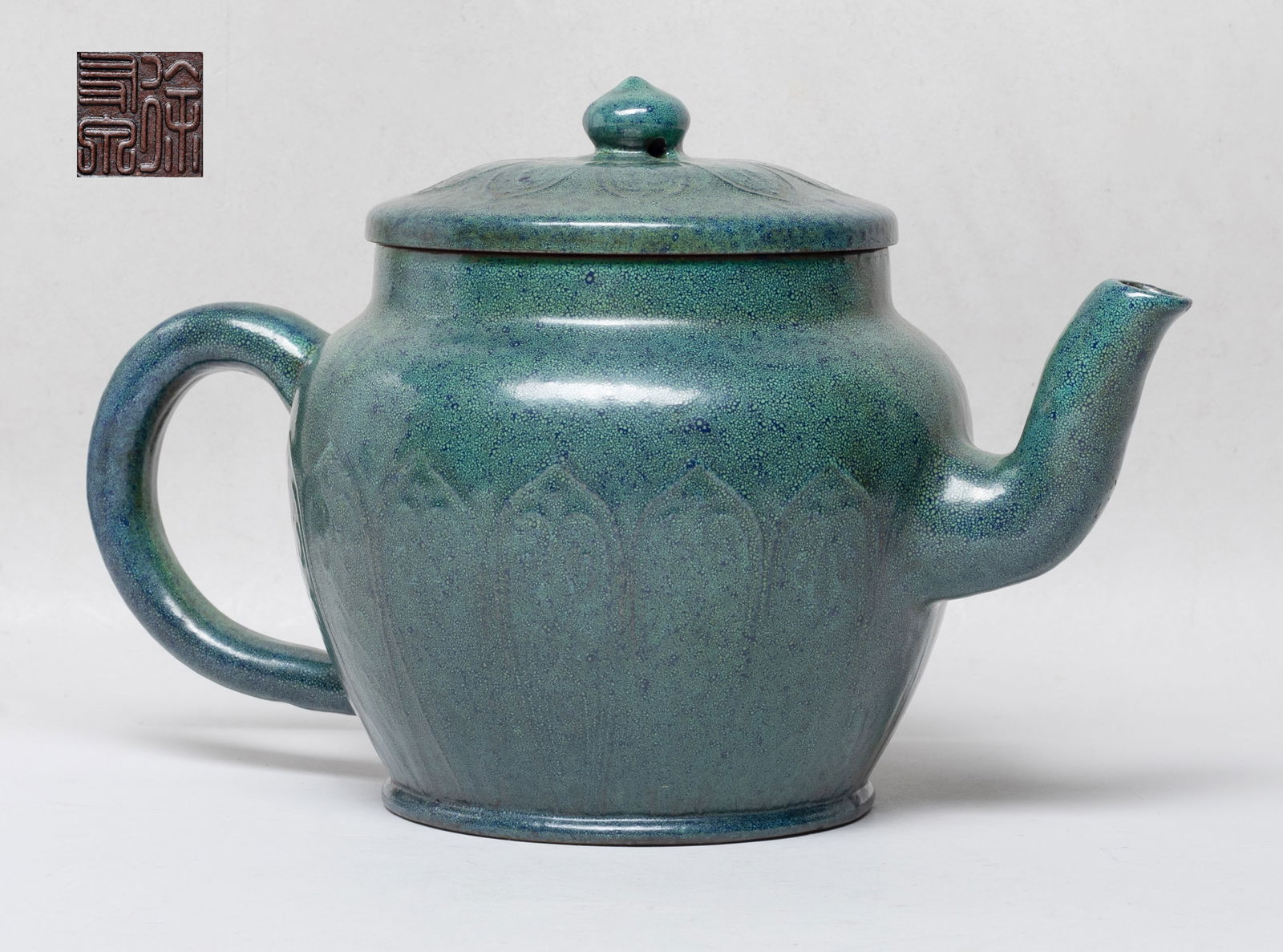 Large Chinese Enameled Zisha Tea Pot (1 of 12)