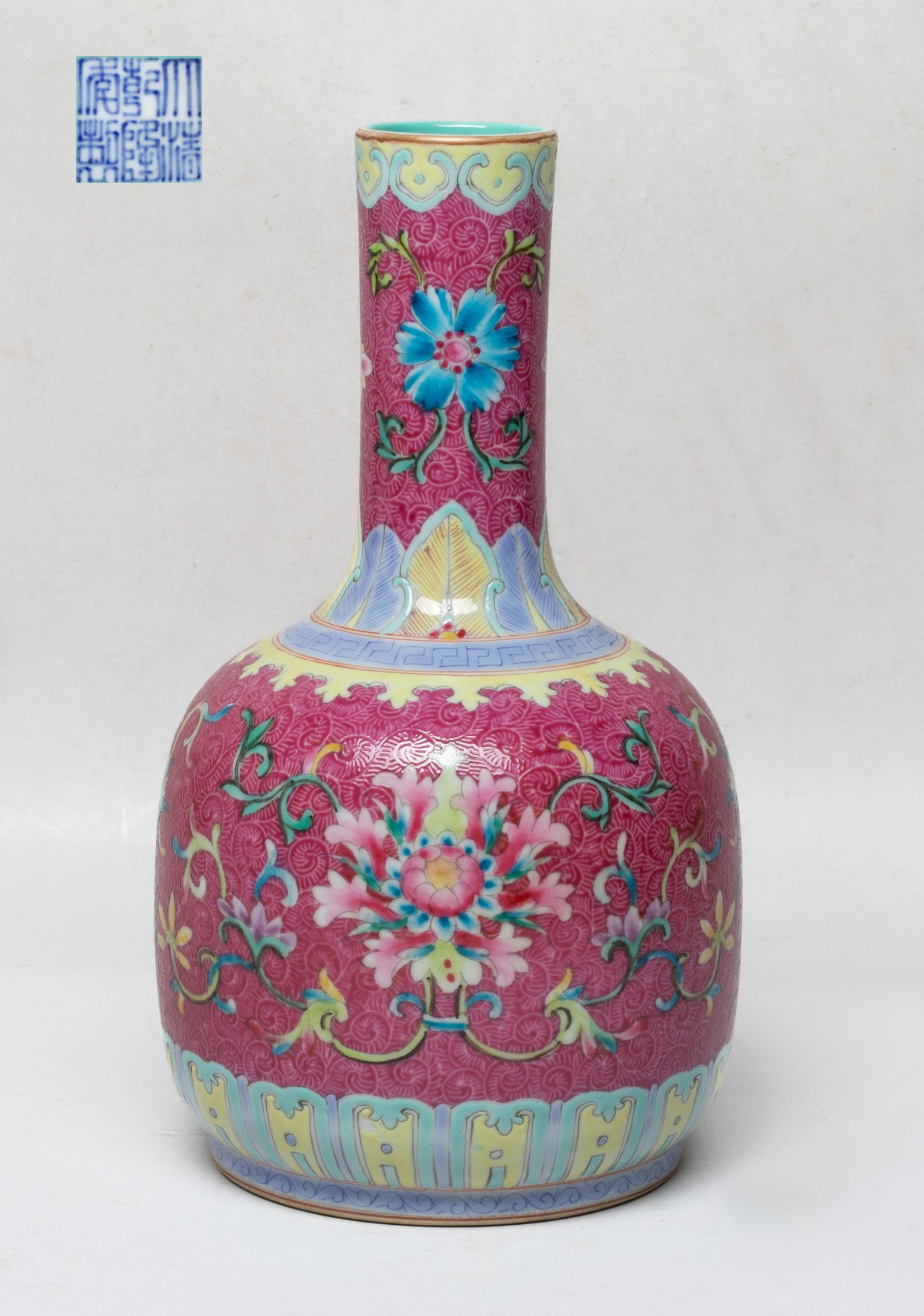 Chinese Famille Rose Porcelain Cabinet Vase (1 of 11)