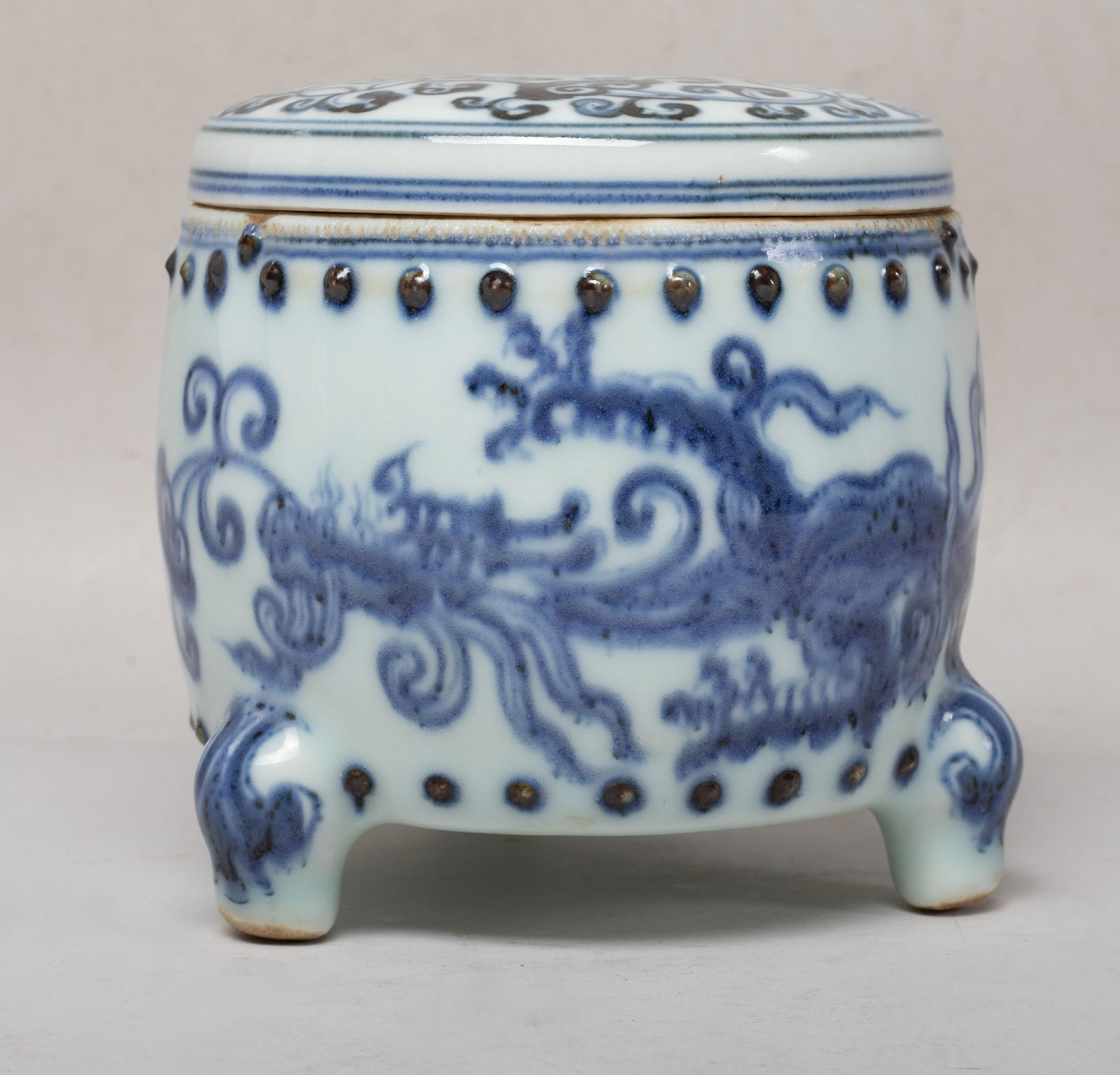 Chinese Blue & White Porcelain Cabinet Censer (1 of 8)