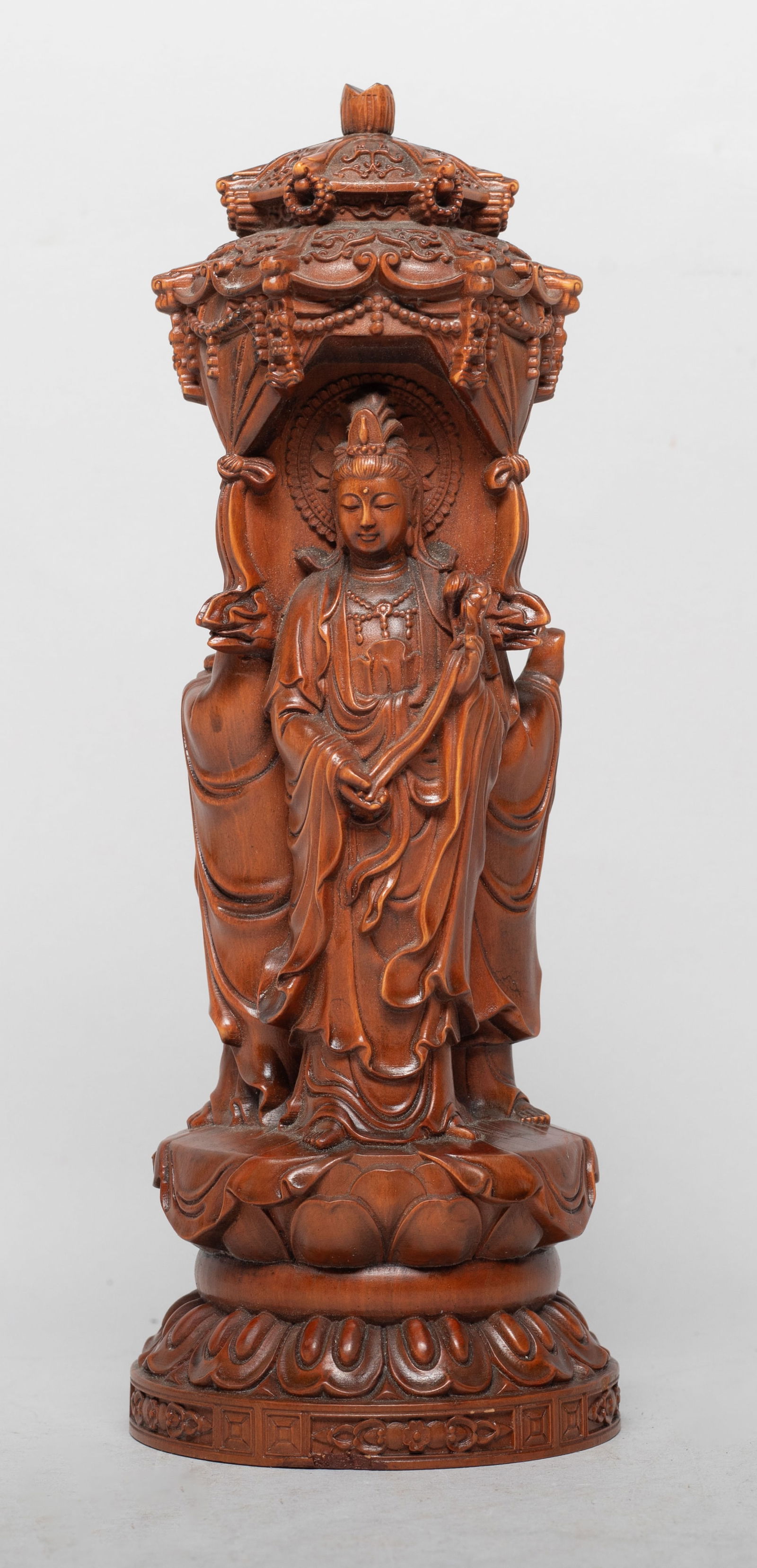 Chinese Export Wood Sculpture of Buddha (1 of 14)