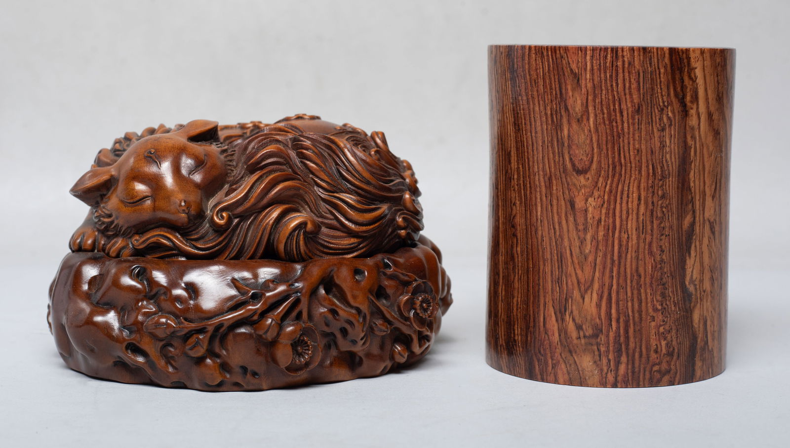 Estate Chinese Wood Censer & Incense Pot (1 of 11)