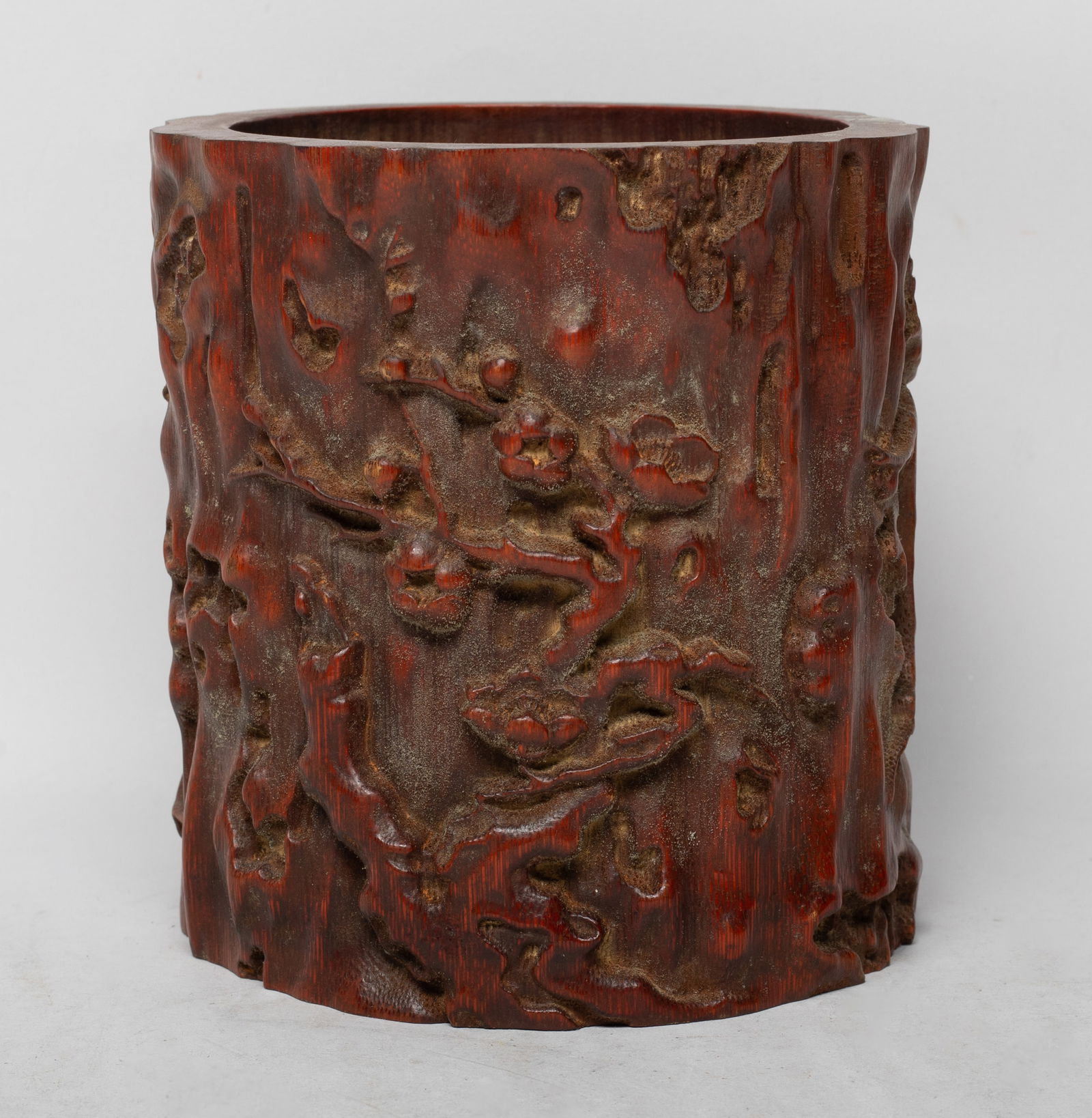 Estate Chinese Bamboo Carved Brush Pot (1 of 9)