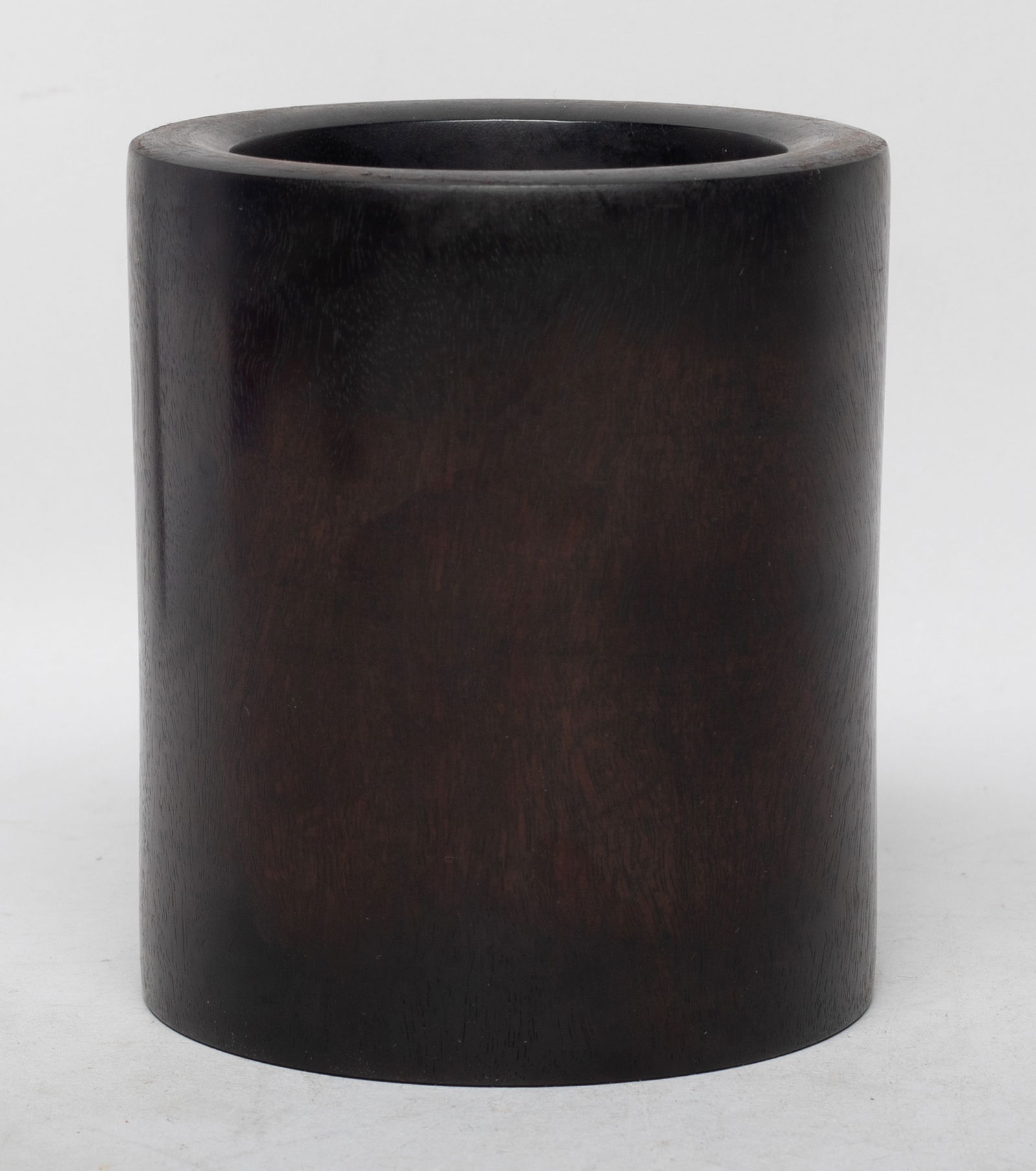 Estate Chinese Heavy Wood Brush Pot (1 of 12)