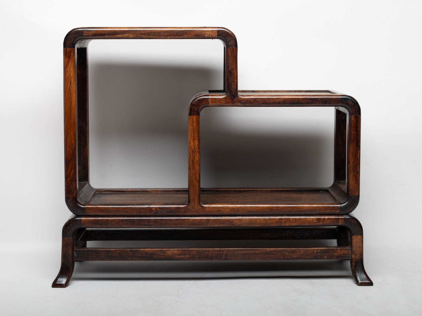 Vintage Chinese Wood Inlaid Marble Table Stand (1 of 12)