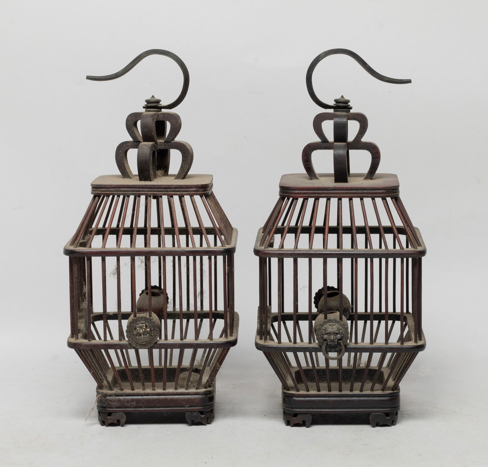 Two Chinese Wood Hanging Cages (1 of 8)