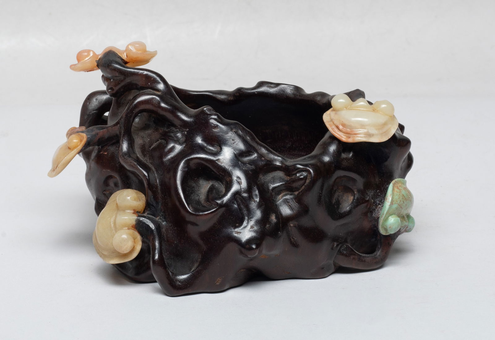 Chinese Wood Inlaid Stone Washer (1 of 11)