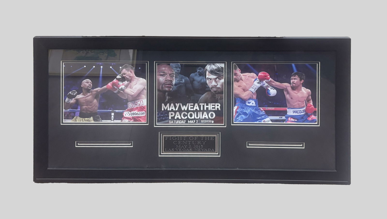 Wall Hanging Fight of the Century, NV: Wall hanging decor of Fight of the Century in Las Vegas, NV. Approx. 36*18 inch (frame size).