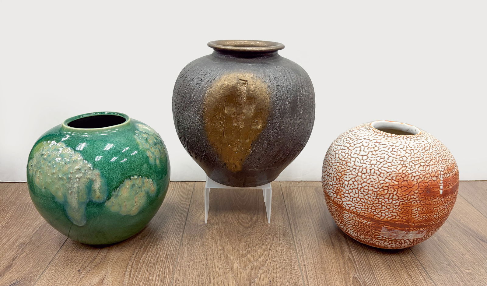 Estate Three Vintage Asian Porcelain Jars (1 of 12)