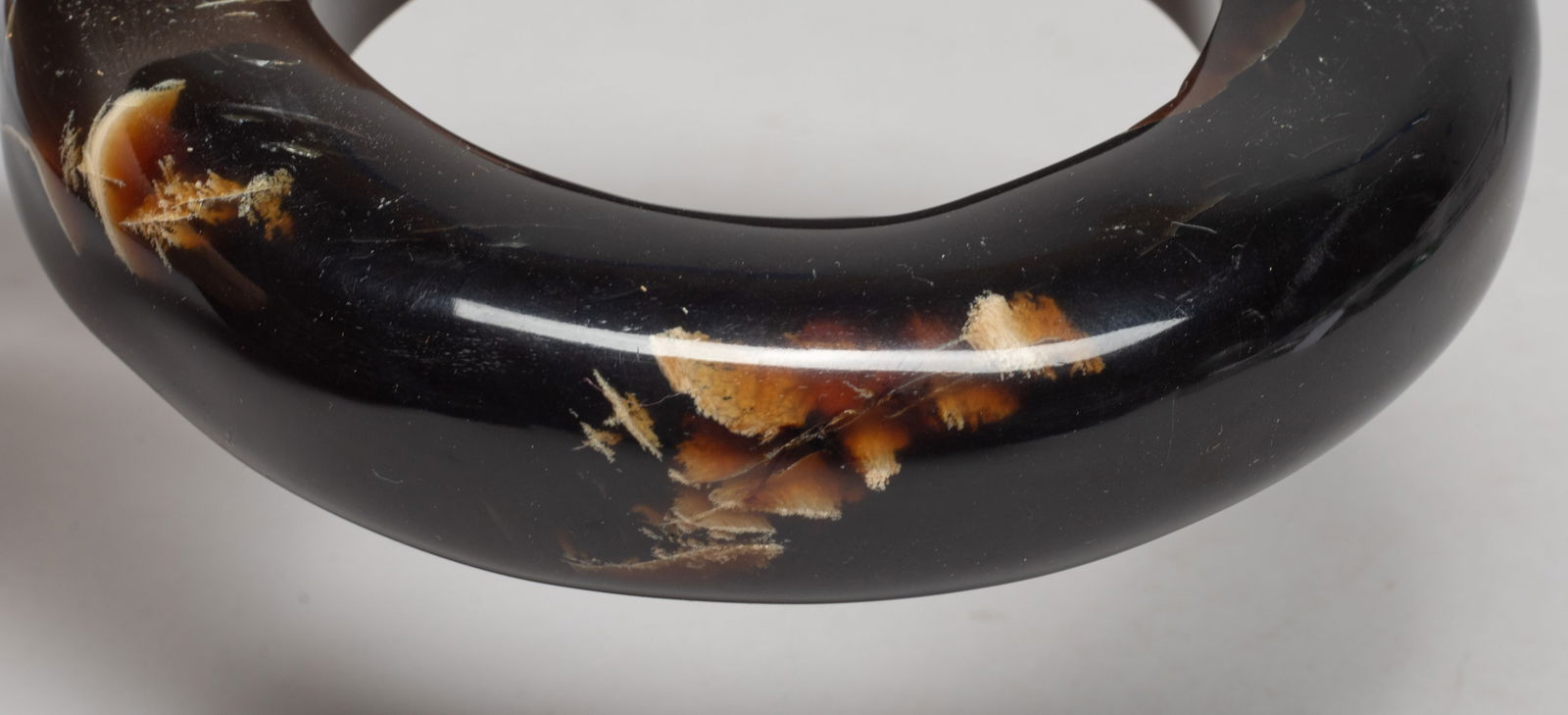 Estate Chunk Root Amber Bangle - 3