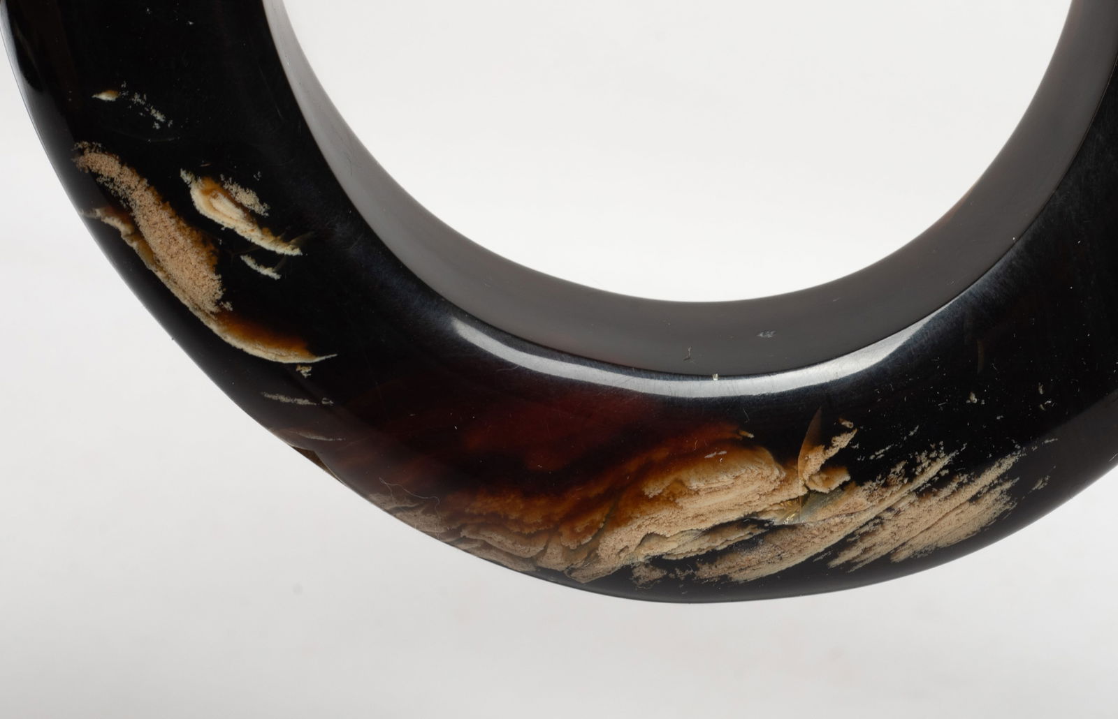 Estate Chunk Root Amber Bangle - 6