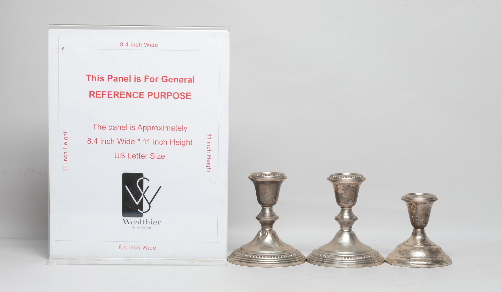 Set Sterling Silver Candlesticks - 2