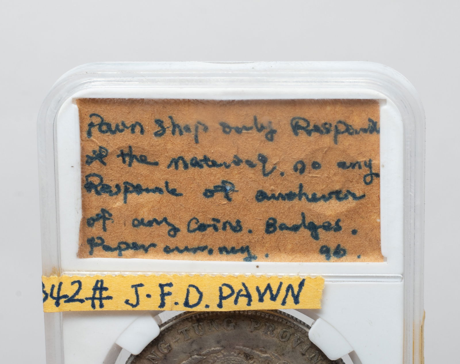 Estate Chinese Export Silver Coin - 3