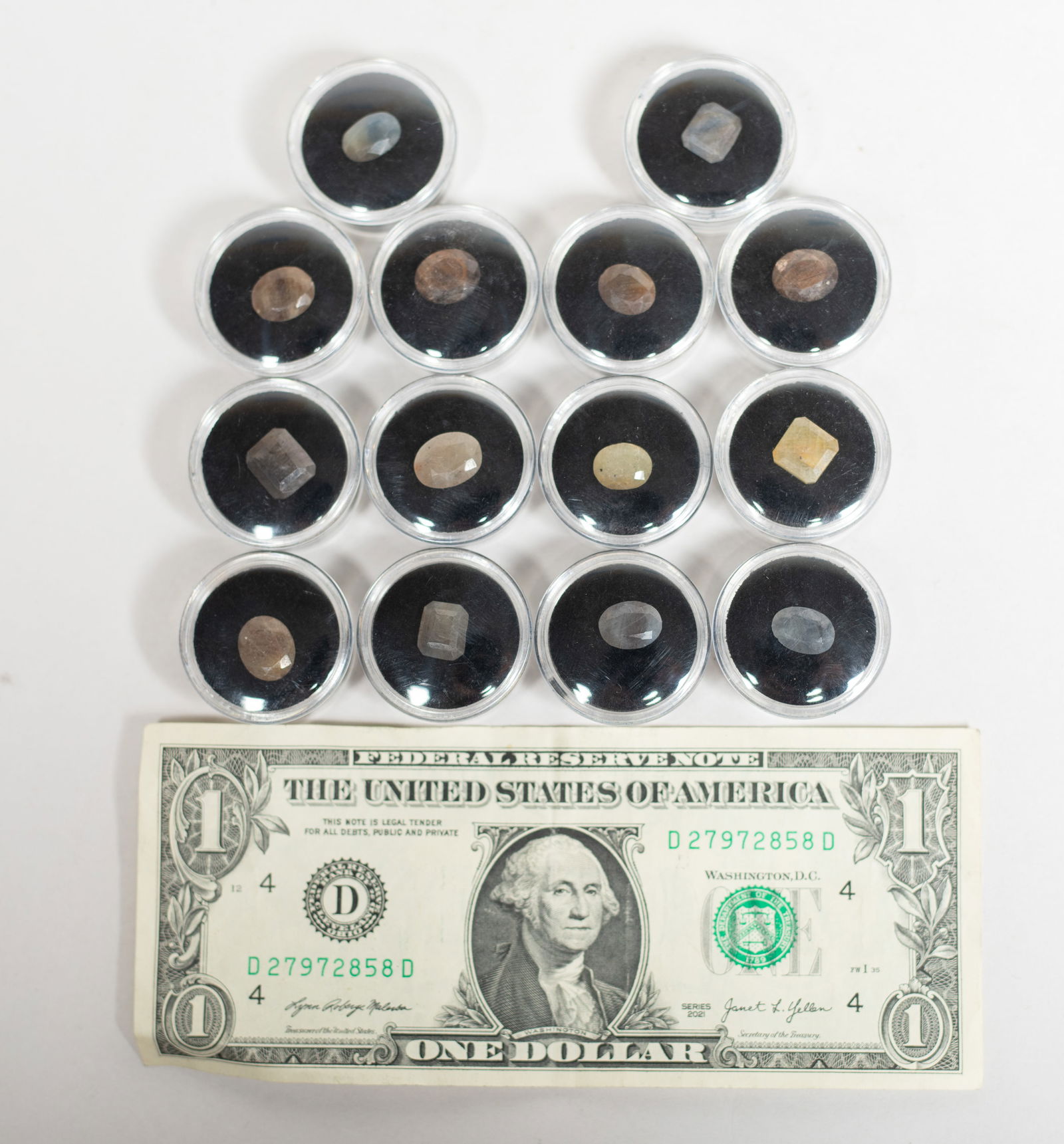 Set Lg Size Gemstone Cut Ring Face - 2