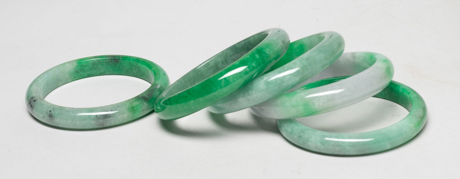 Estate Large Set Chinese Export Bangles - 11