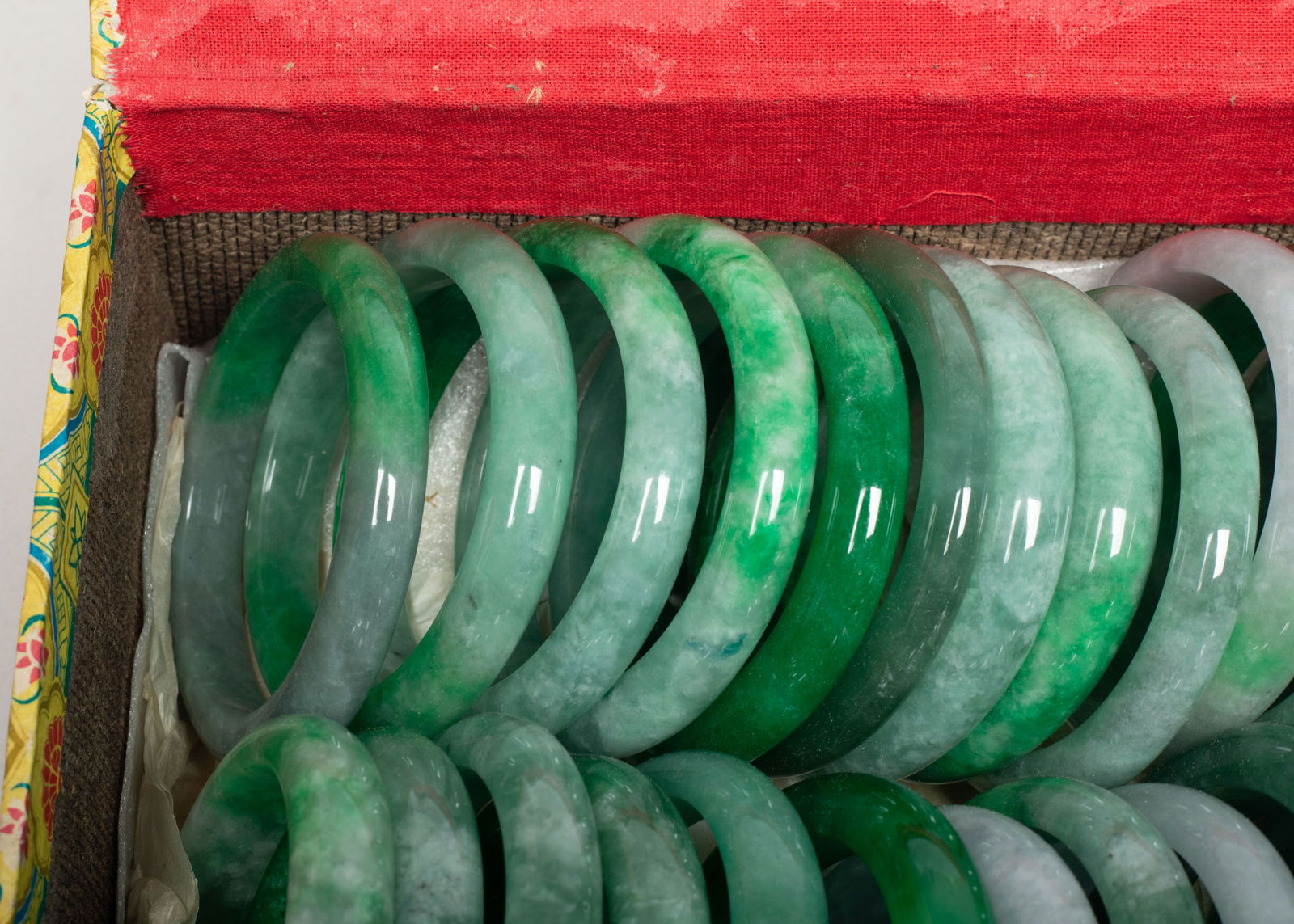 Estate Large Set Chinese Export Bangles - 3