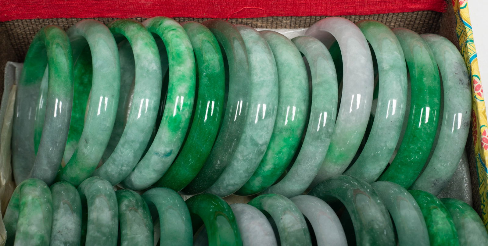 Estate Large Set Chinese Export Bangles - 4