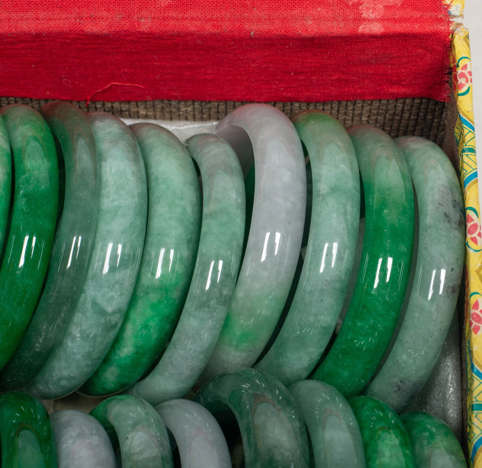 Estate Large Set Chinese Export Bangles - 5