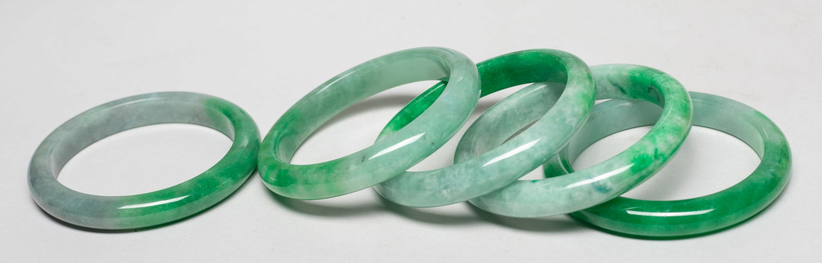 Estate Large Set Chinese Export Bangles - 8