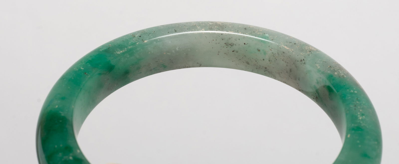Estate Two Chinese Export Jade Bangles - 4