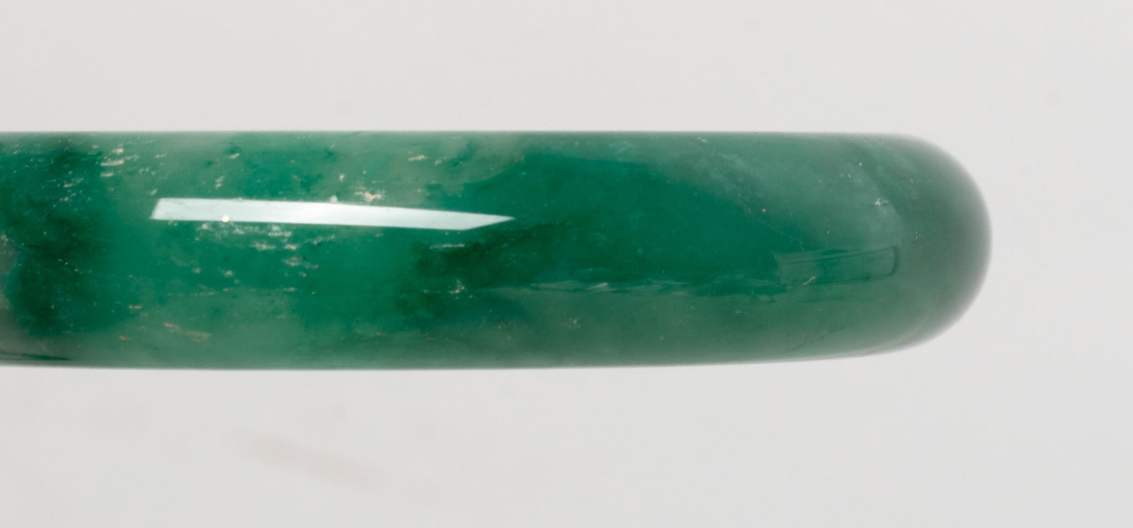 Estate Two Chinese Export Jade Bangles - 7