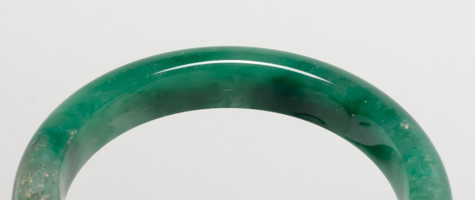 Estate Two Chinese Export Jade Bangles - 8