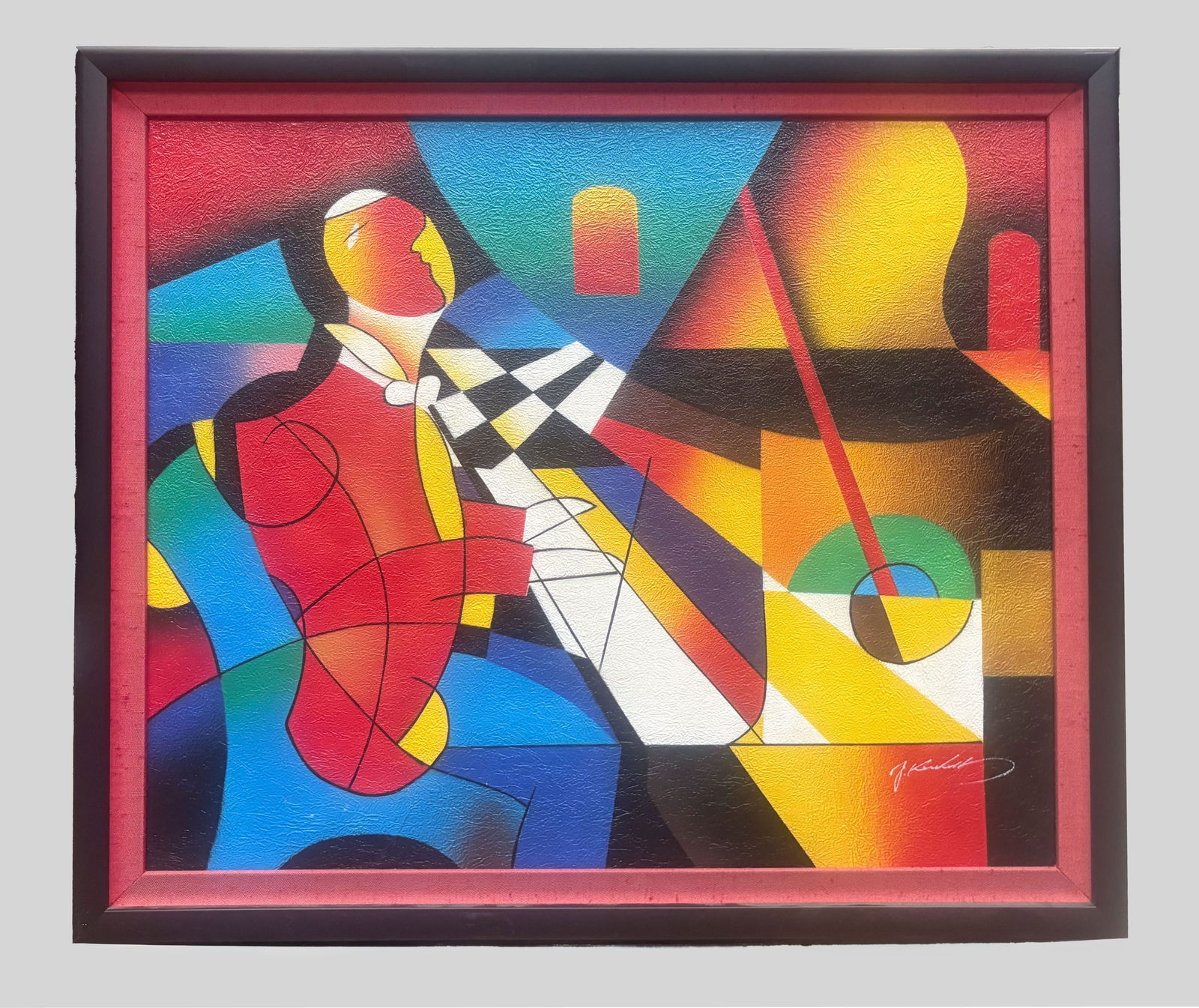 Vintage House Decor Wall Hanging, Signed: Vintage framed wall hanging decor, signed. Approx. 26.8*22.8 inch (frame size).