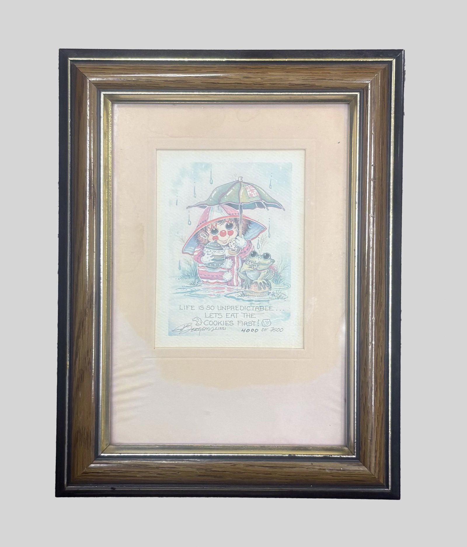Jody Bergsma Limited Edition Wall Hanging: Framed limited edition wall hanging decor, signed and numbered Jody Bergsma print. Approx. 8.6*6.6 inch (frame size).