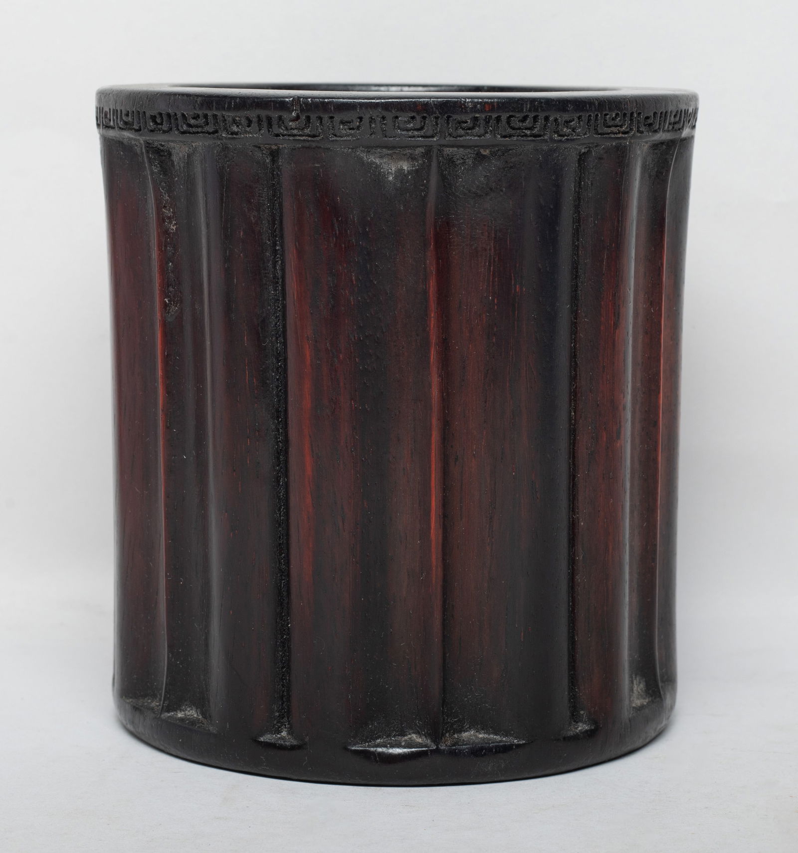 Estate Chinese Wood Brush Pot (1 of 10)
