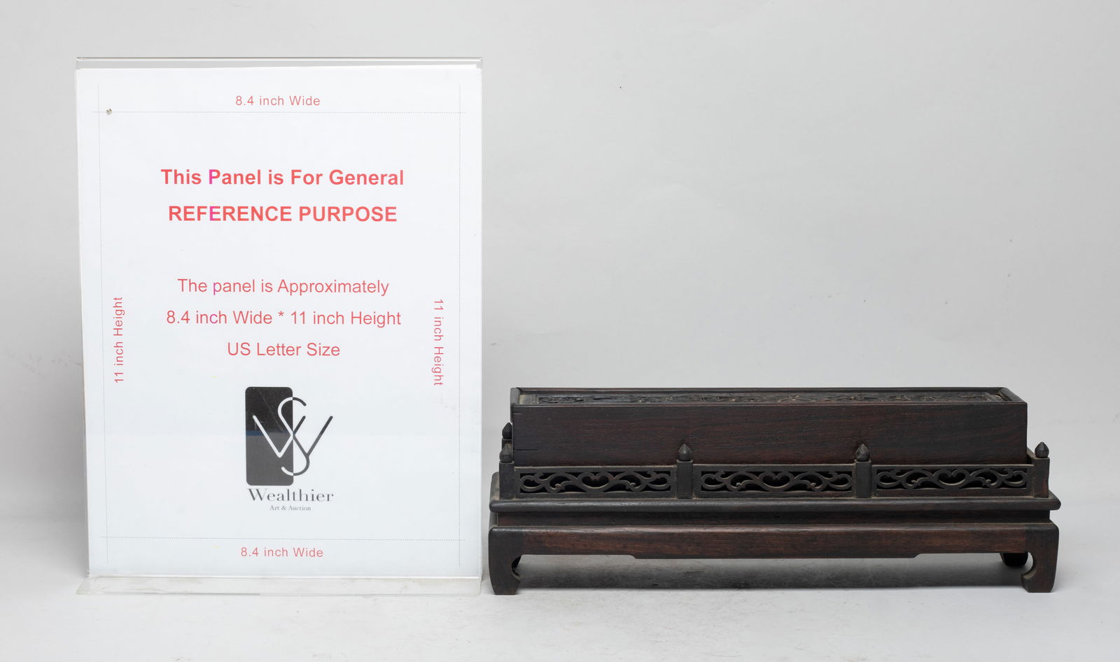 Long Chinese Wood Incense Case - 2