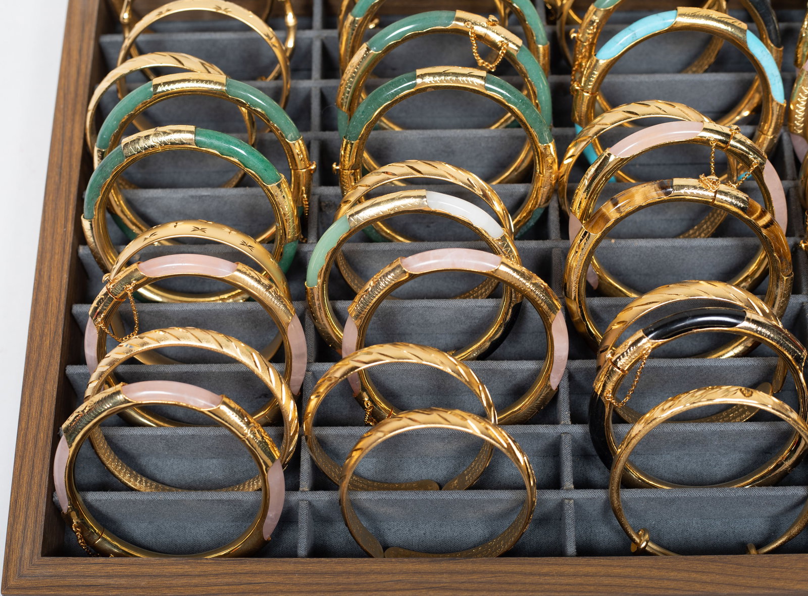 Estate Large Set Chinese Export Bangles - 6