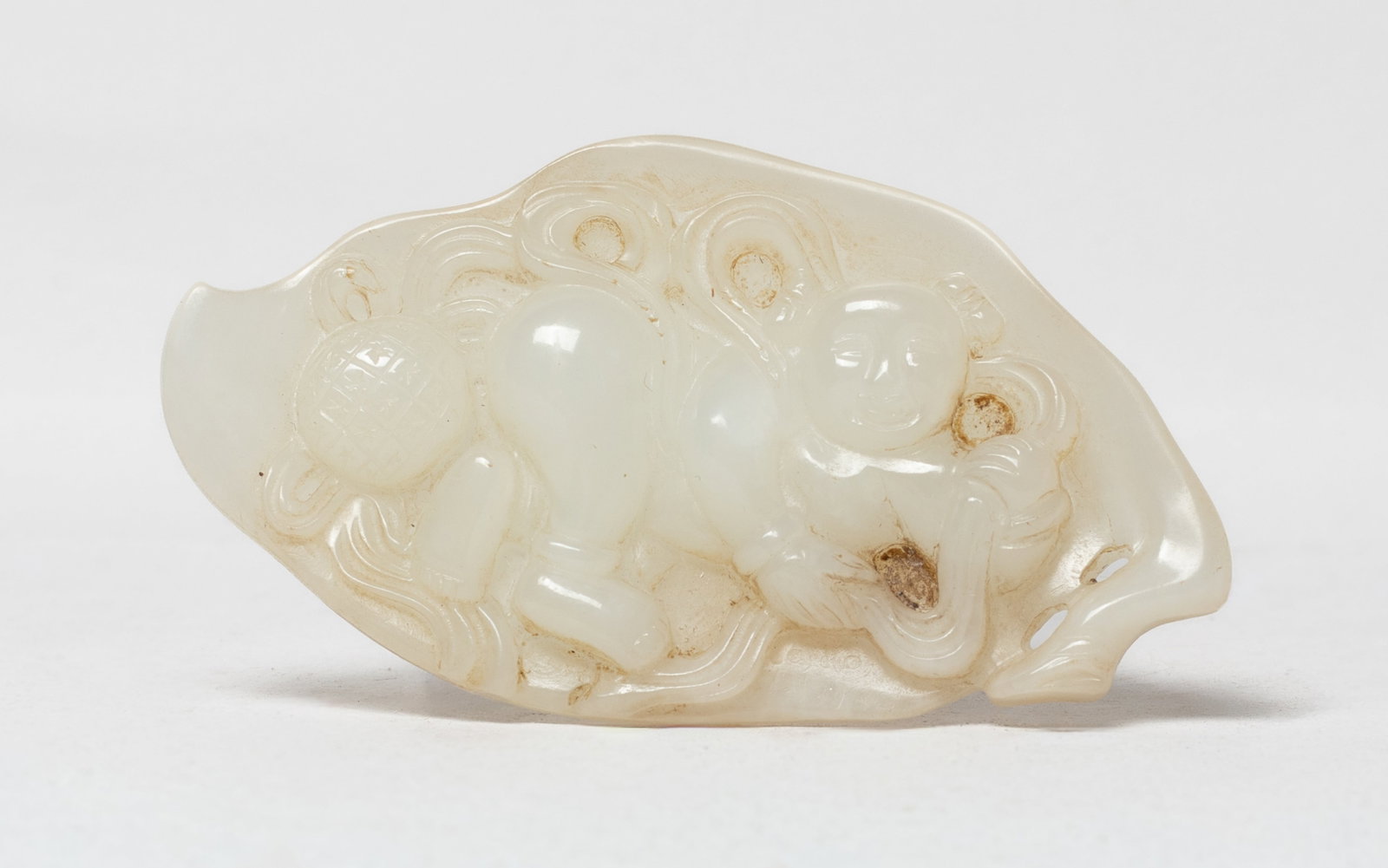 Chinese White Jade Carved Pendant (1 of 9)