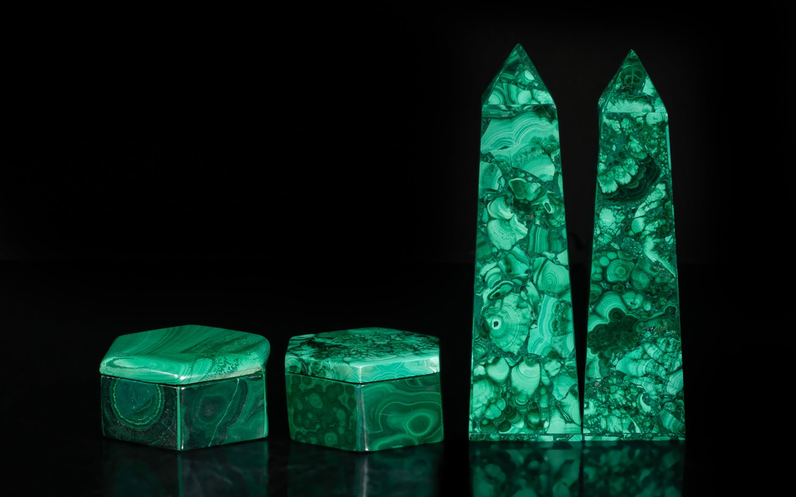 Vintage Malachite Boxes & Sculptures (1 of 13)