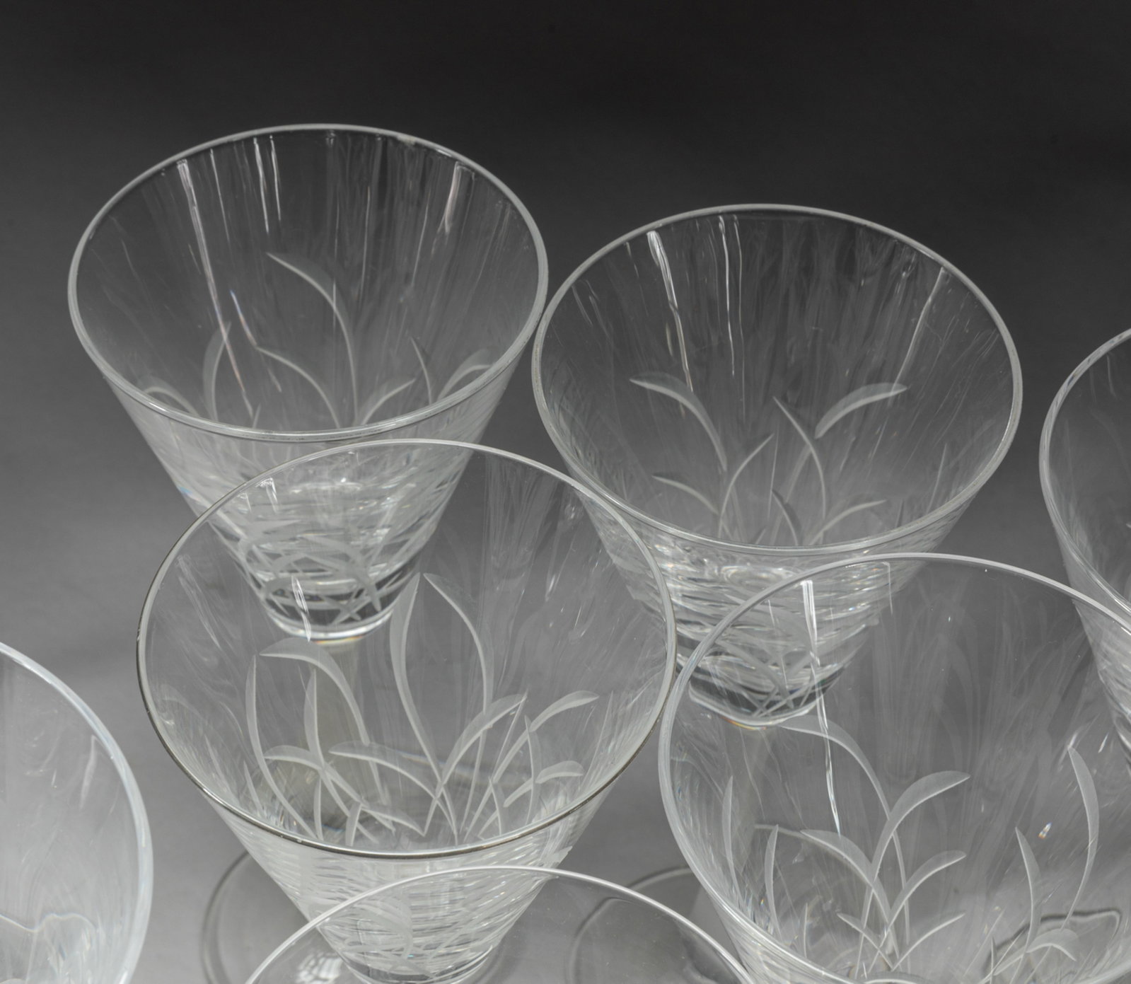 Large Sets Mikasa Wind Drift Crystal Cups - 10