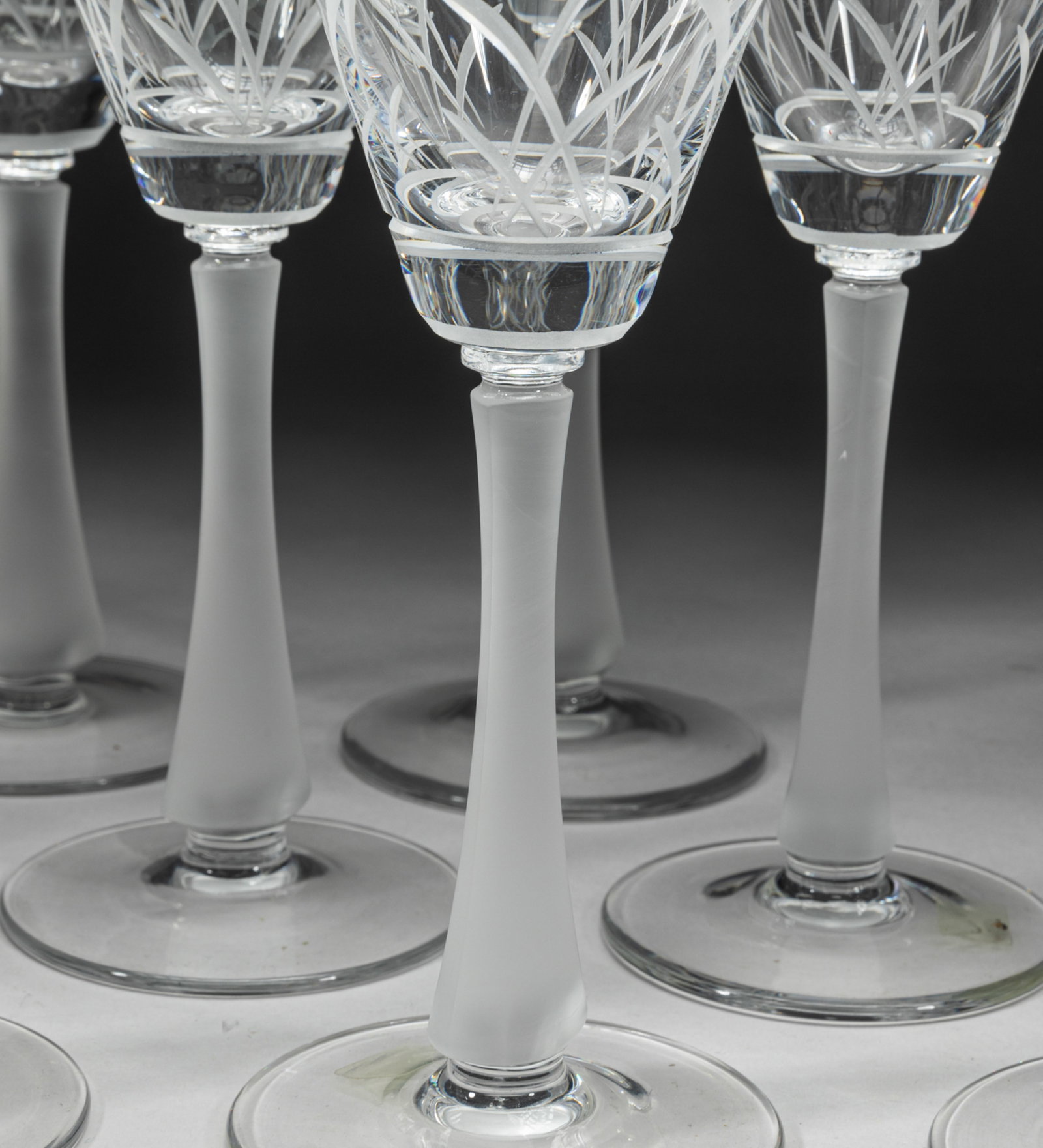 Large Sets Mikasa Wind Drift Crystal Cups - 4