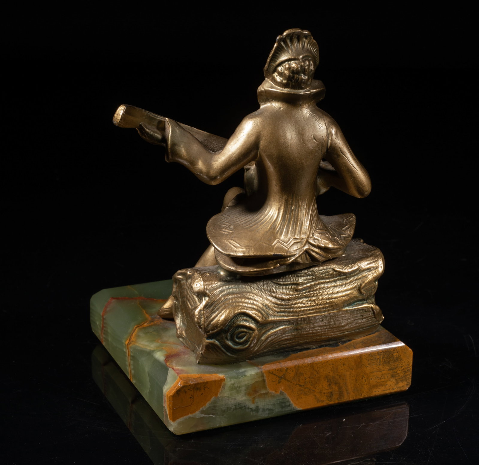 JB Hirsch Type Bronze & Marble Bookends - 6