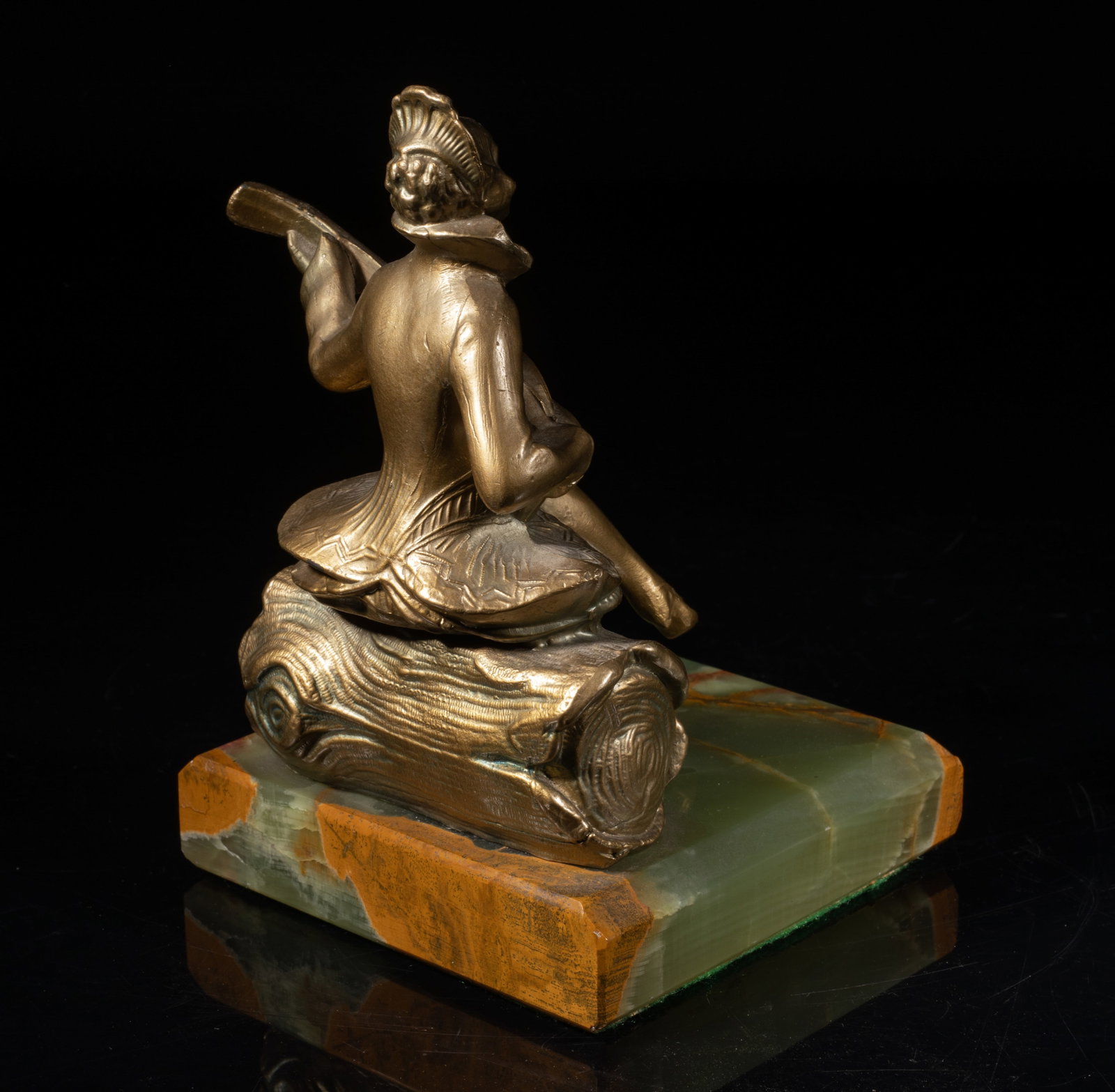 JB Hirsch Type Bronze & Marble Bookends - 7