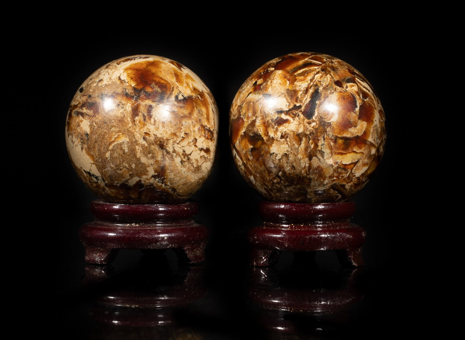 Vtg. Chinese Export Amber Balls (1 of 12)