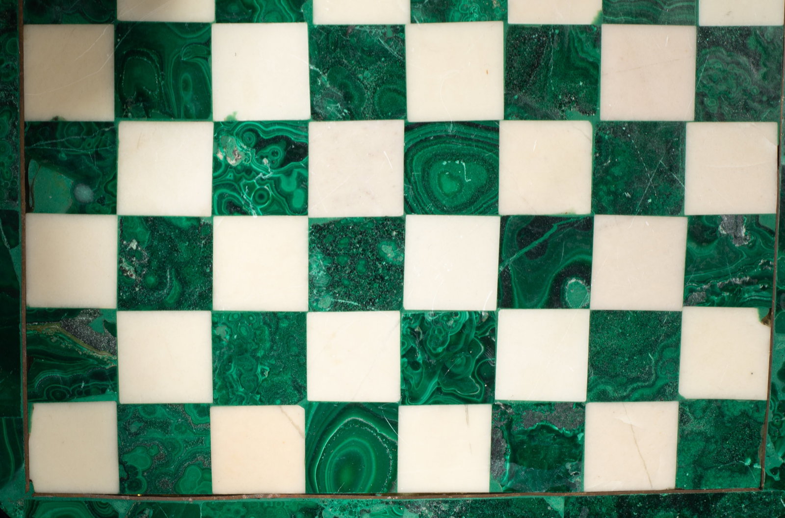 Vtg. Malachite, Marble Chess Board - 7