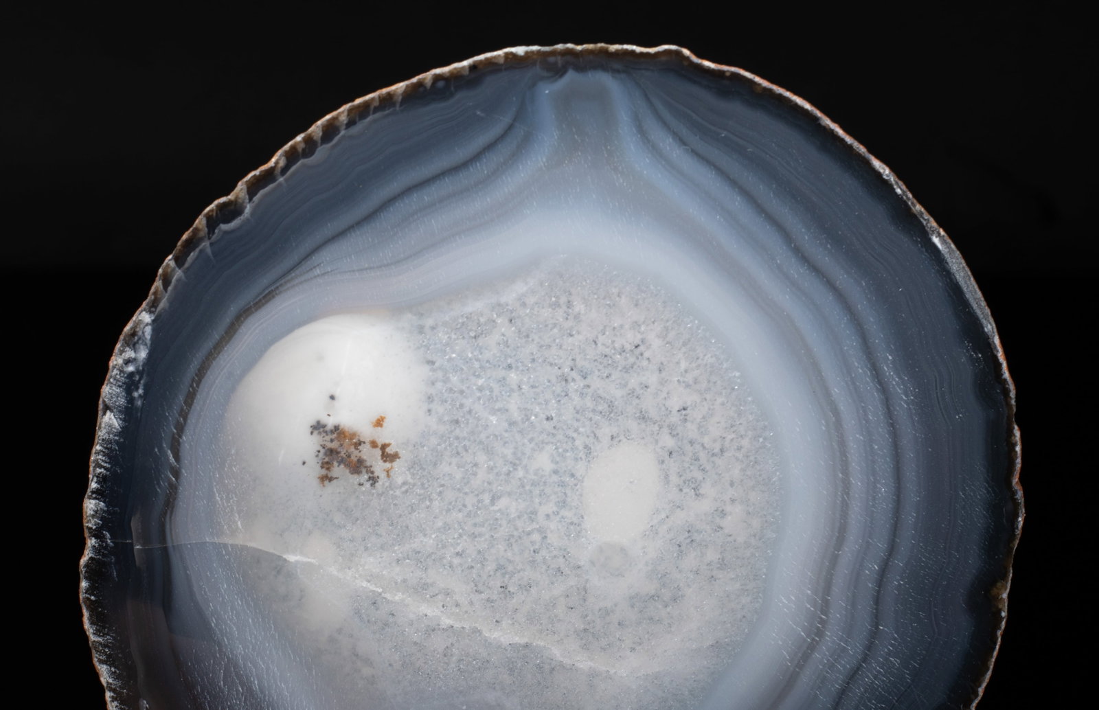 Rare Iron Meteorite on Agate Base - 3