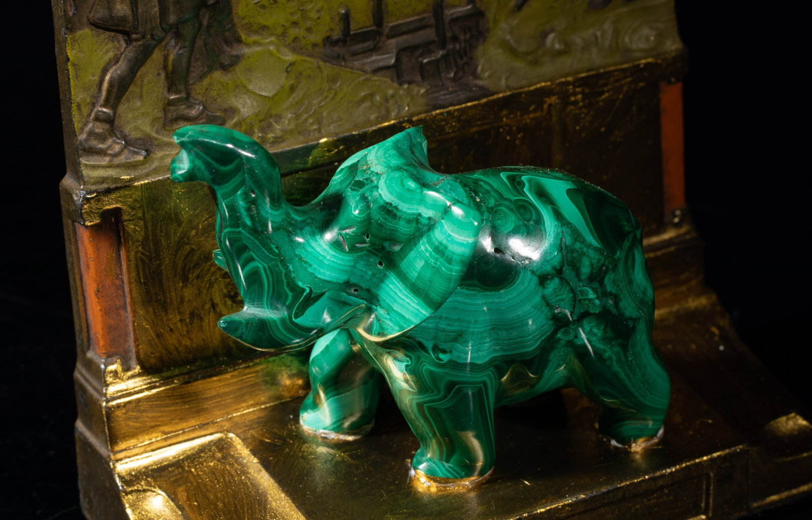 Early 1900s Malachite, Gemstone, Bronze Sets - 6