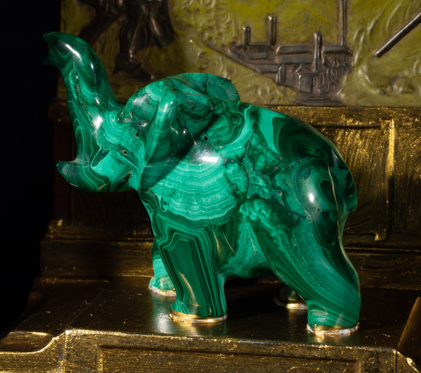 Early 1900s Malachite, Gemstone, Bronze Sets - 7