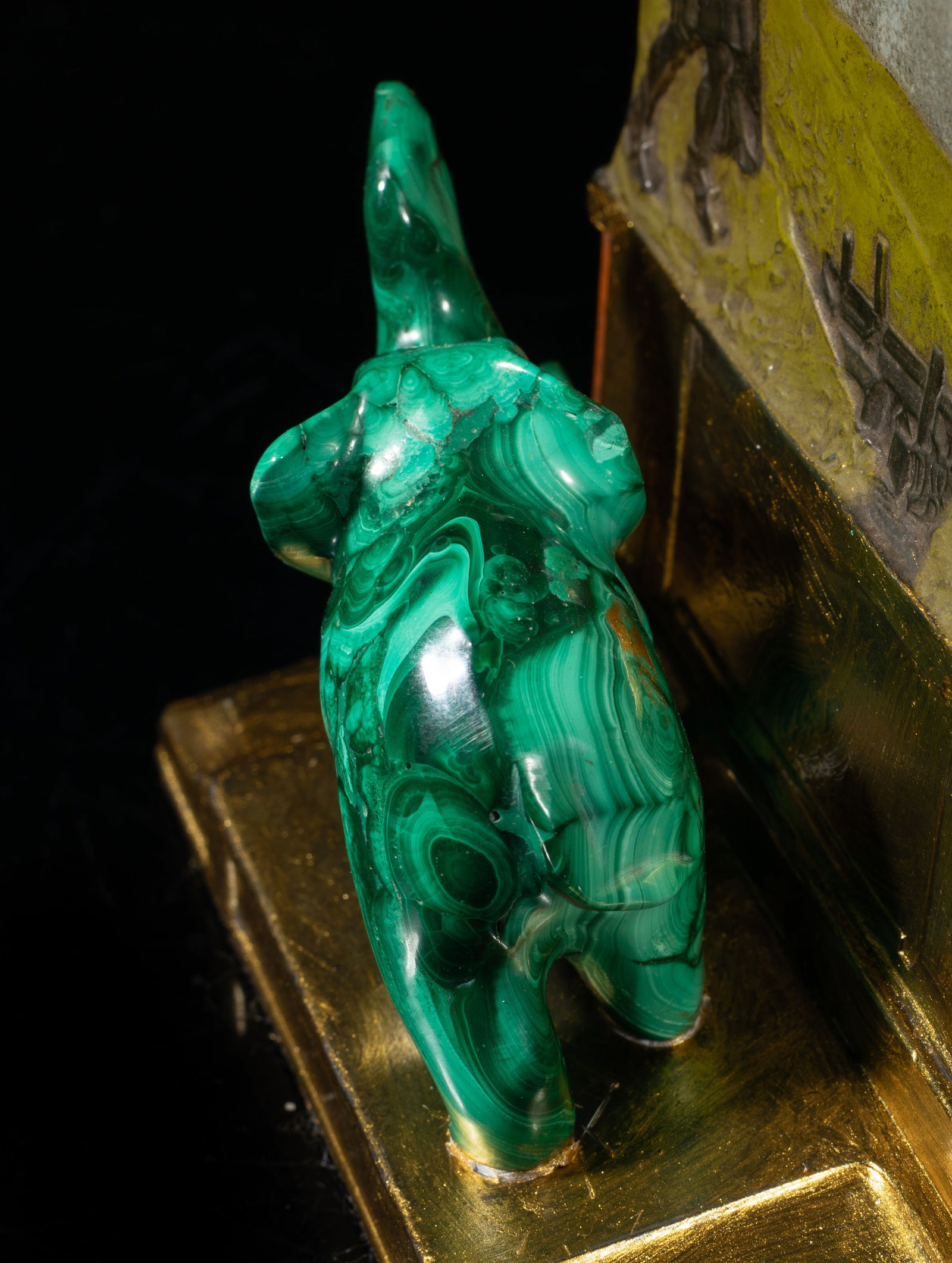 Early 1900s Malachite, Gemstone, Bronze Sets - 8
