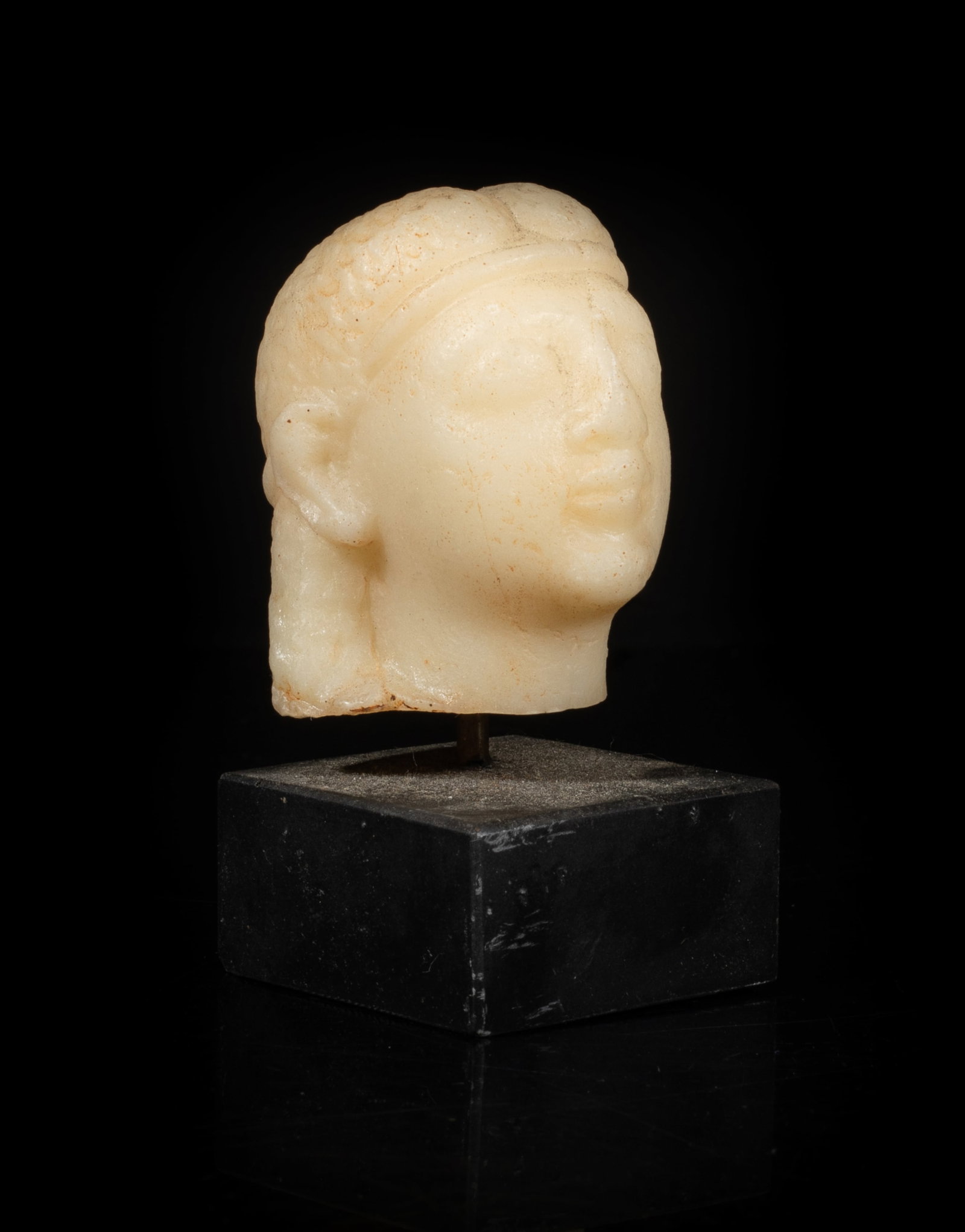 Rare Antique Egyptian Stone Head Sculpture (1 of 10)