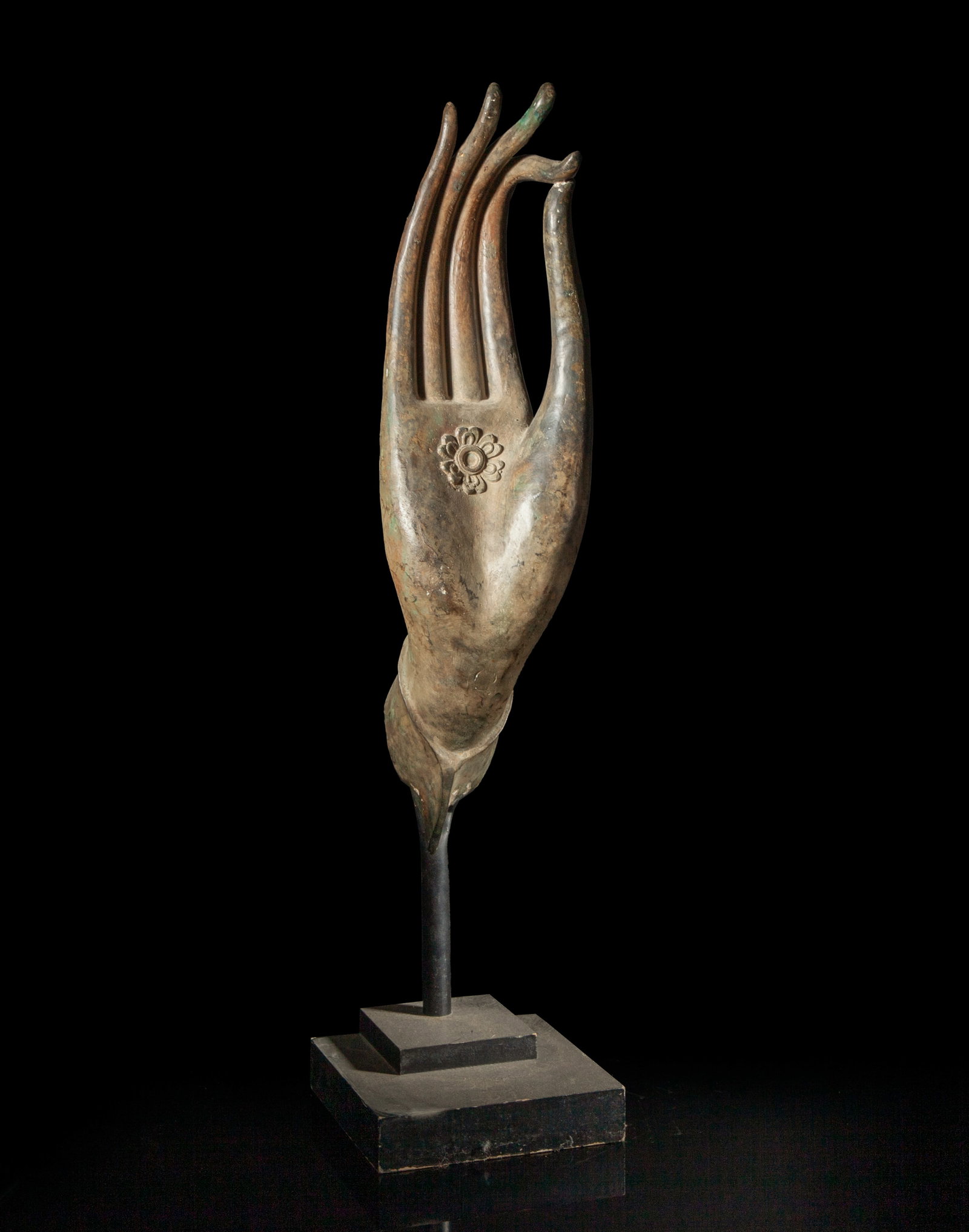 Tall Asian Bronze Buddha Hand Sculpture (1 of 15)
