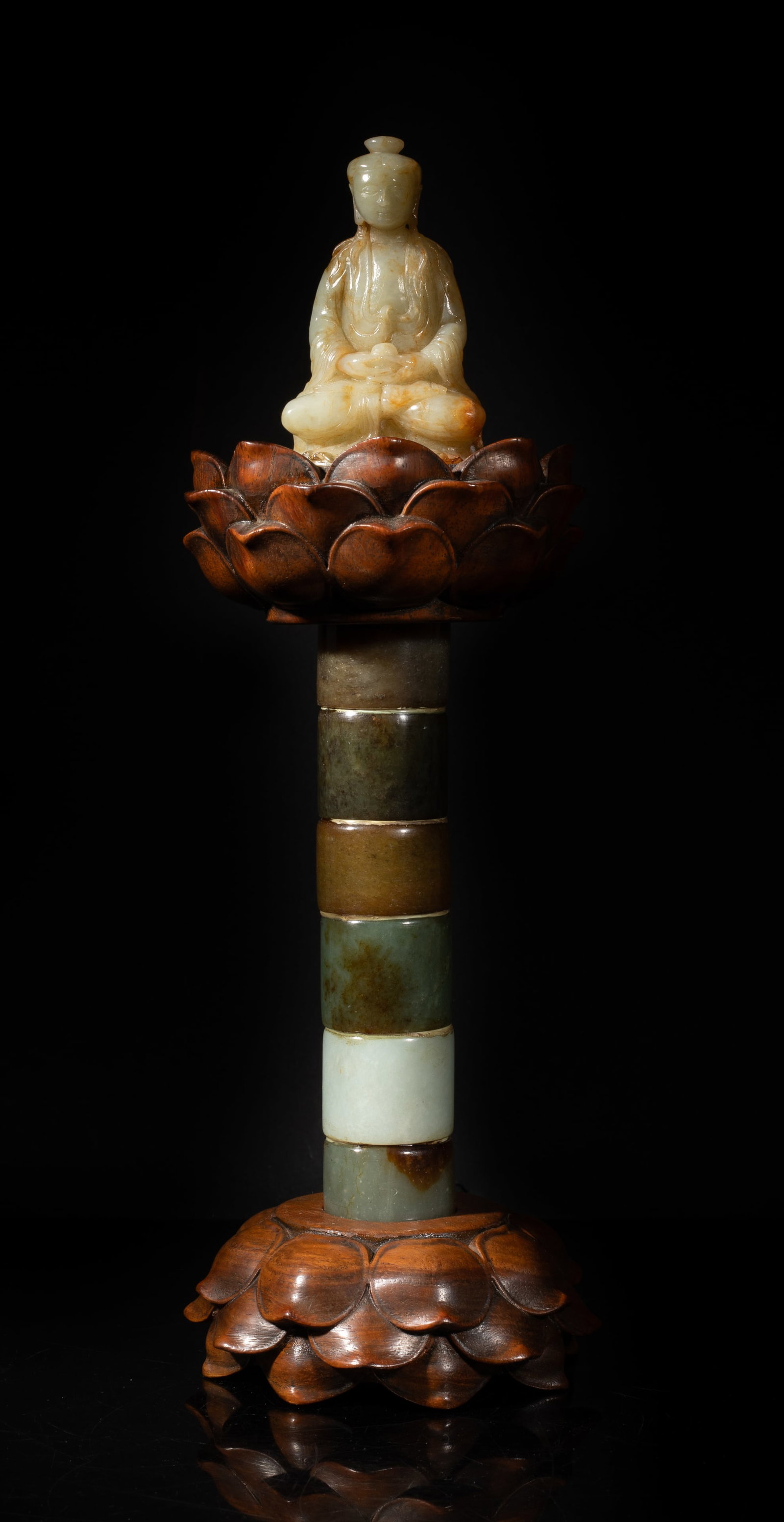 Unusual Chinese Jade, Wood Hat Stand (1 of 14)