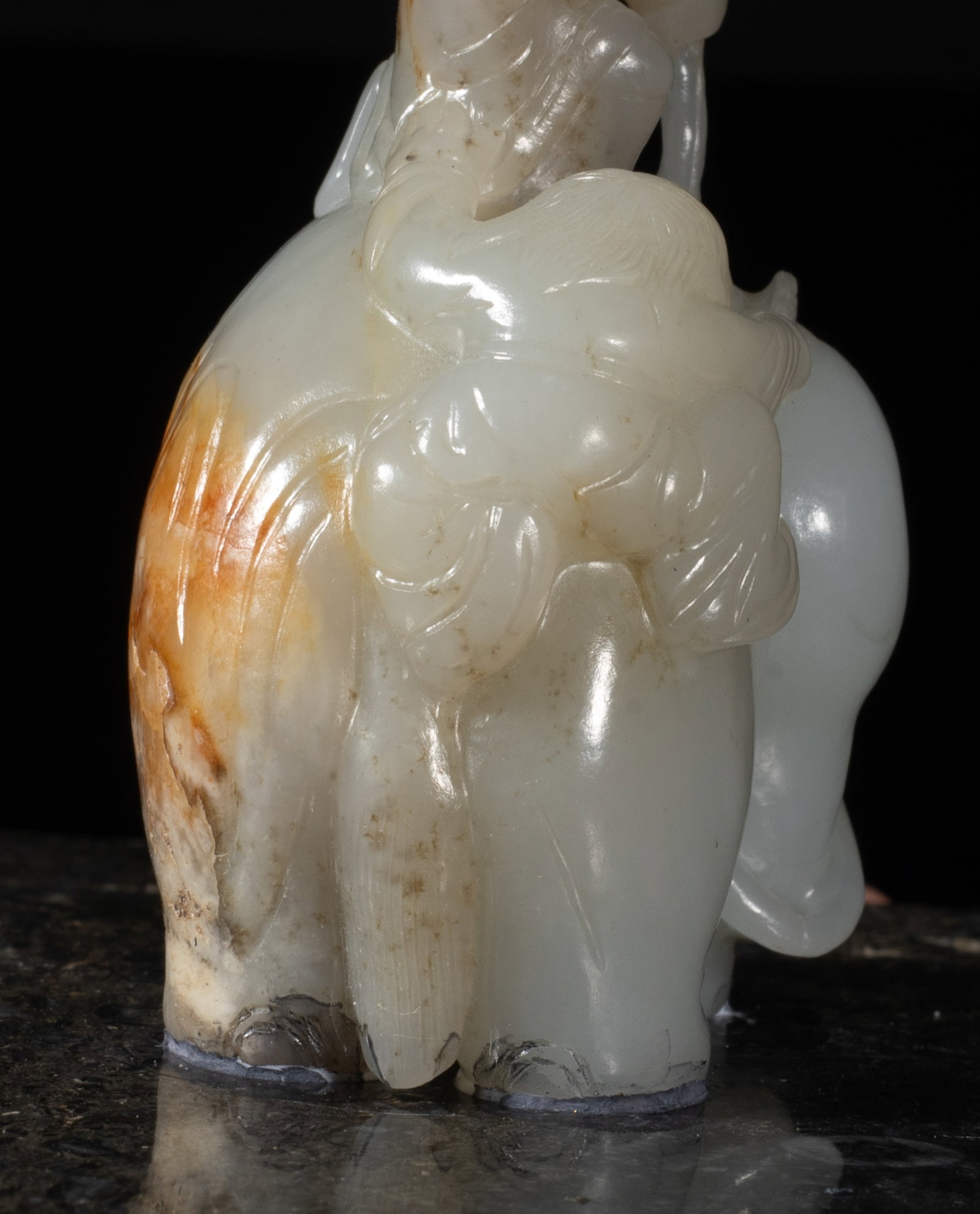 Designed Chinese Large Jade on Marble Box - 12