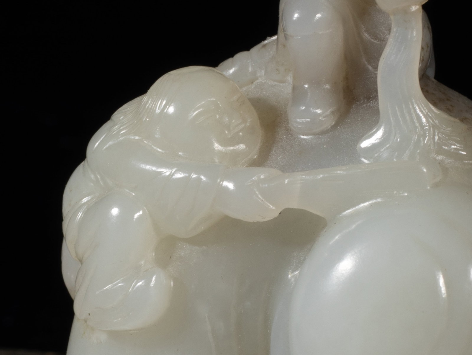 Designed Chinese Large Jade on Marble Box - 5