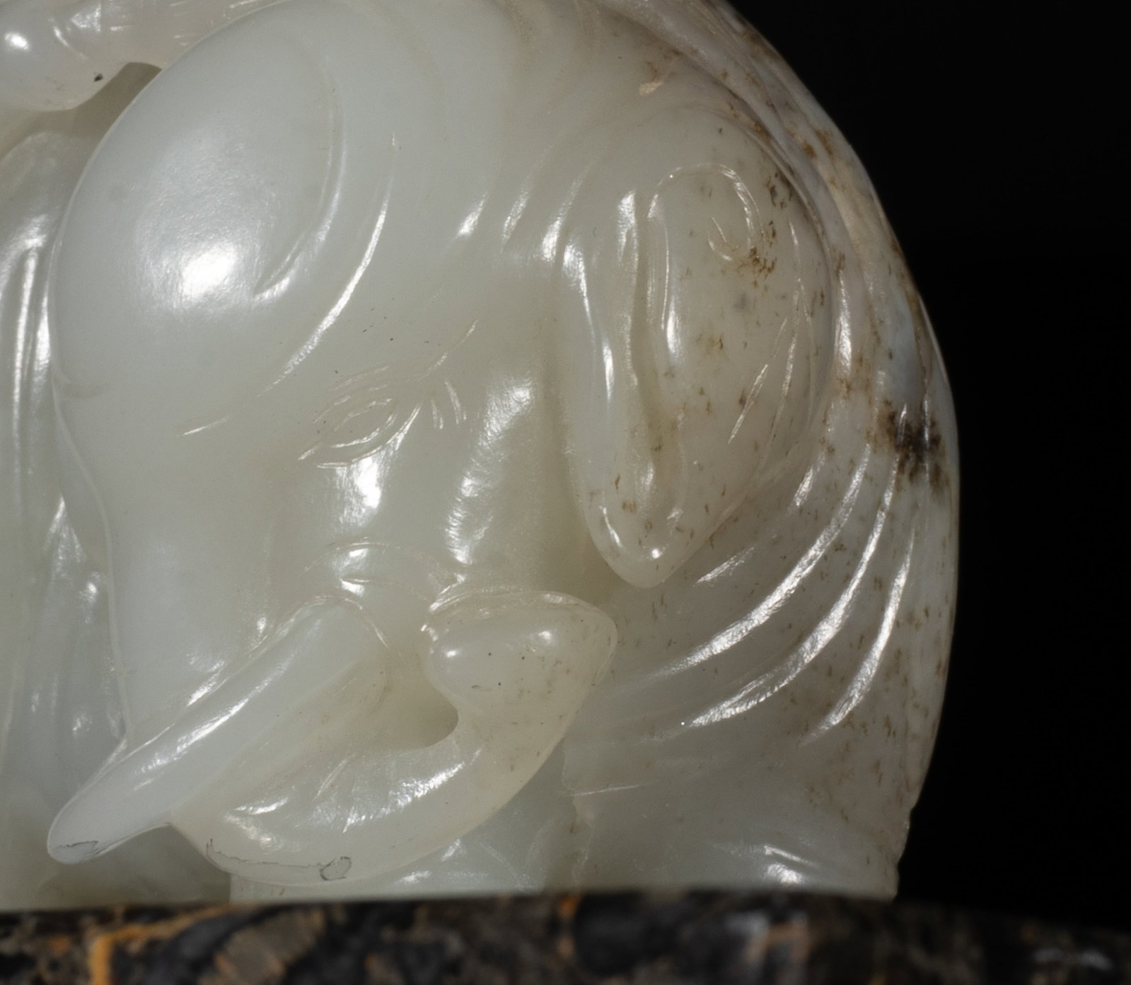 Designed Chinese Large Jade on Marble Box - 6